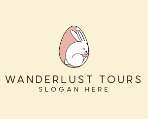 Egg Bunny Rabbit logo design