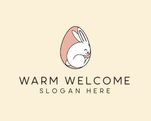 Egg Bunny Rabbit logo design