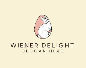 Egg Bunny Rabbit logo design