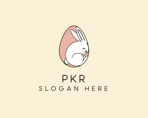 Egg Bunny Rabbit logo design