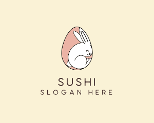 Egg Bunny Rabbit logo design