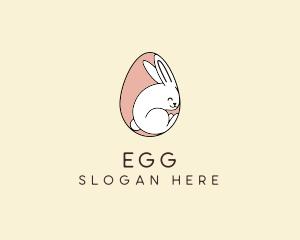 Egg Bunny Rabbit logo design