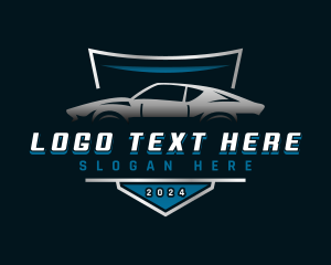 Motor - Sports Car Shield logo design