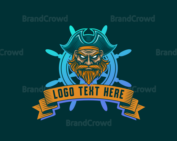 Maritime Pirate Captain Logo