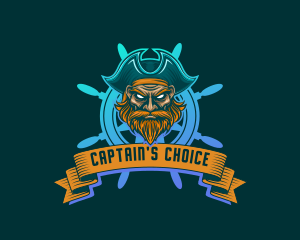 Captain - Maritime Pirate Captain logo design