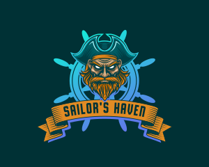 Maritime Pirate Captain logo design