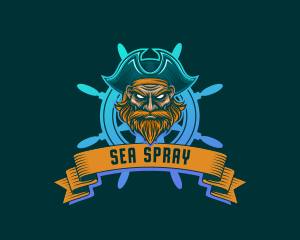 Maritime Pirate Captain logo design