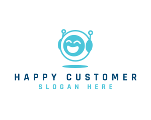 Happy Face Robot logo design