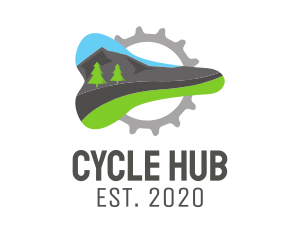 Bike - Mountain Bike Seat logo design