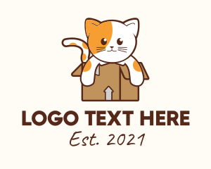 Carton - Cute Cat Mascot logo design