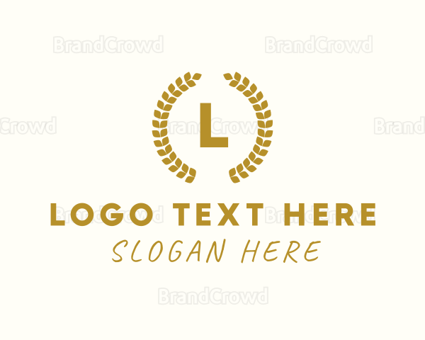 Geometric Laurel Wreath Logo