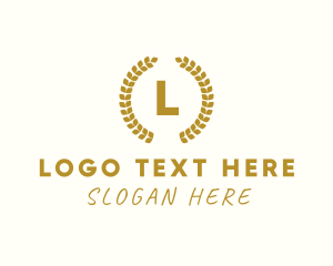 Glory - Geometric Laurel Wreath logo design