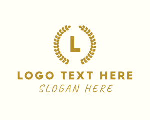 Geometric Laurel Wreath Logo