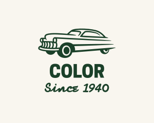 Auto Garage - Green Vintage Car logo design