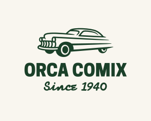 Car Repair Shop - Green Vintage Car logo design