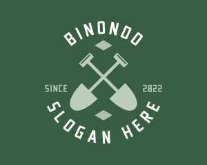 Gardener Landscaping Shovel Logo