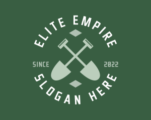 Gardener Landscaping Shovel logo design