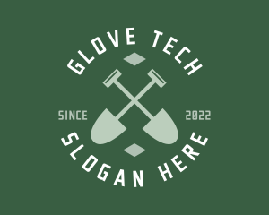 Gardener Landscaping Shovel logo design