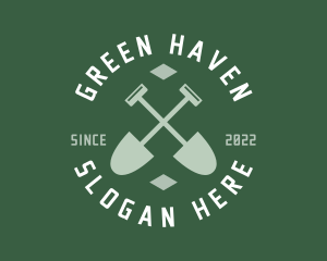 Garden - Gardener Landscaping Shovel logo design