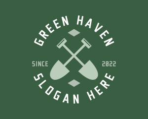 Landscaper - Gardener Landscaping Shovel logo design