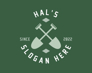 Landscaper - Gardener Landscaping Shovel logo design