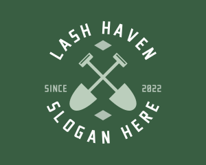 Gardener Landscaping Shovel logo design