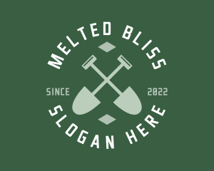 Gardener Landscaping Shovel logo design