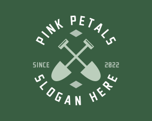 Gardener Landscaping Shovel logo design