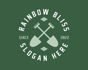 Gardener Landscaping Shovel logo design