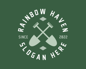 Gardener Landscaping Shovel logo design