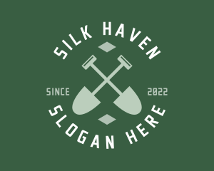 Gardener Landscaping Shovel logo design