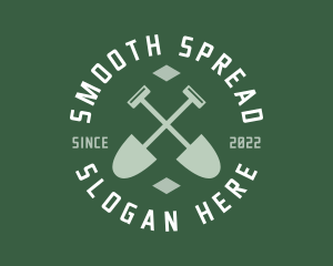 Gardener Landscaping Shovel logo design