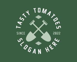 Gardener Landscaping Shovel logo design