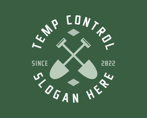 Gardener Landscaping Shovel logo design