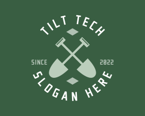 Gardener Landscaping Shovel logo design