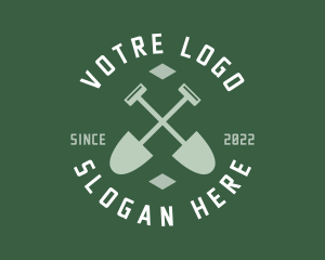 Garden - Gardener Landscaping Shovel logo design