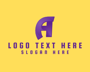 Lettering - Modern Letter A logo design