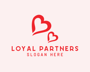 Loyalty - Heart Pair Couple logo design