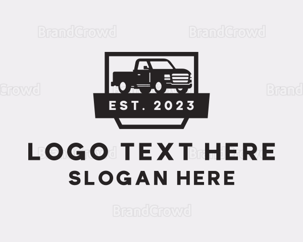 Pick Up Truck Vehicle Logo