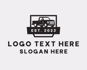 Trucking - Pick Up Truck Vehicle logo design