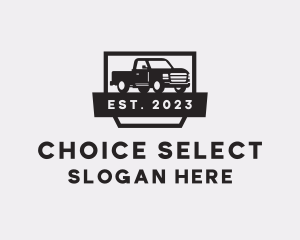 Pick Up Truck Vehicle logo design