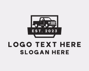 Transport - Pick Up Truck Vehicle logo design