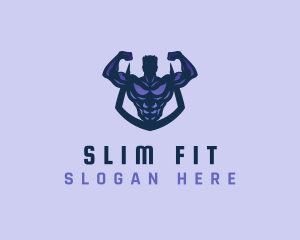 Fitness Man Bodybuilder logo design