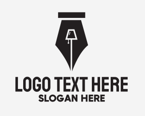 Sign - Lampshade Pen Ghostwriter logo design