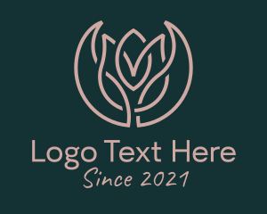 Gardening - Pink Tulip Flower logo design
