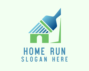 Home Renovation Paint Brush logo design