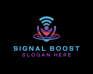 Wifi Location Signal logo design