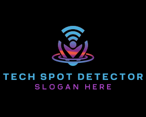 Detector - Wifi Location Signal logo design