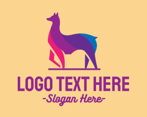 Character - Colorful Alpaca Sunglasses logo design