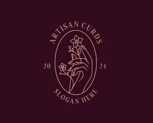 Artisanal Floral Hand logo design